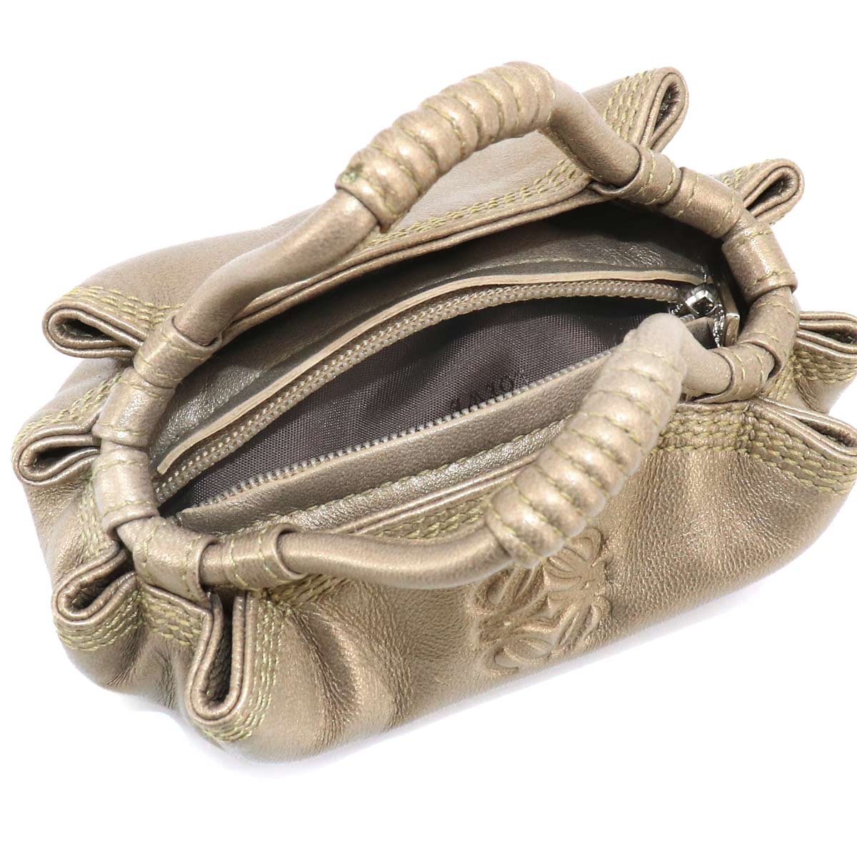 Anagram Coin Case Leather Bronze Nappa Aire Purse