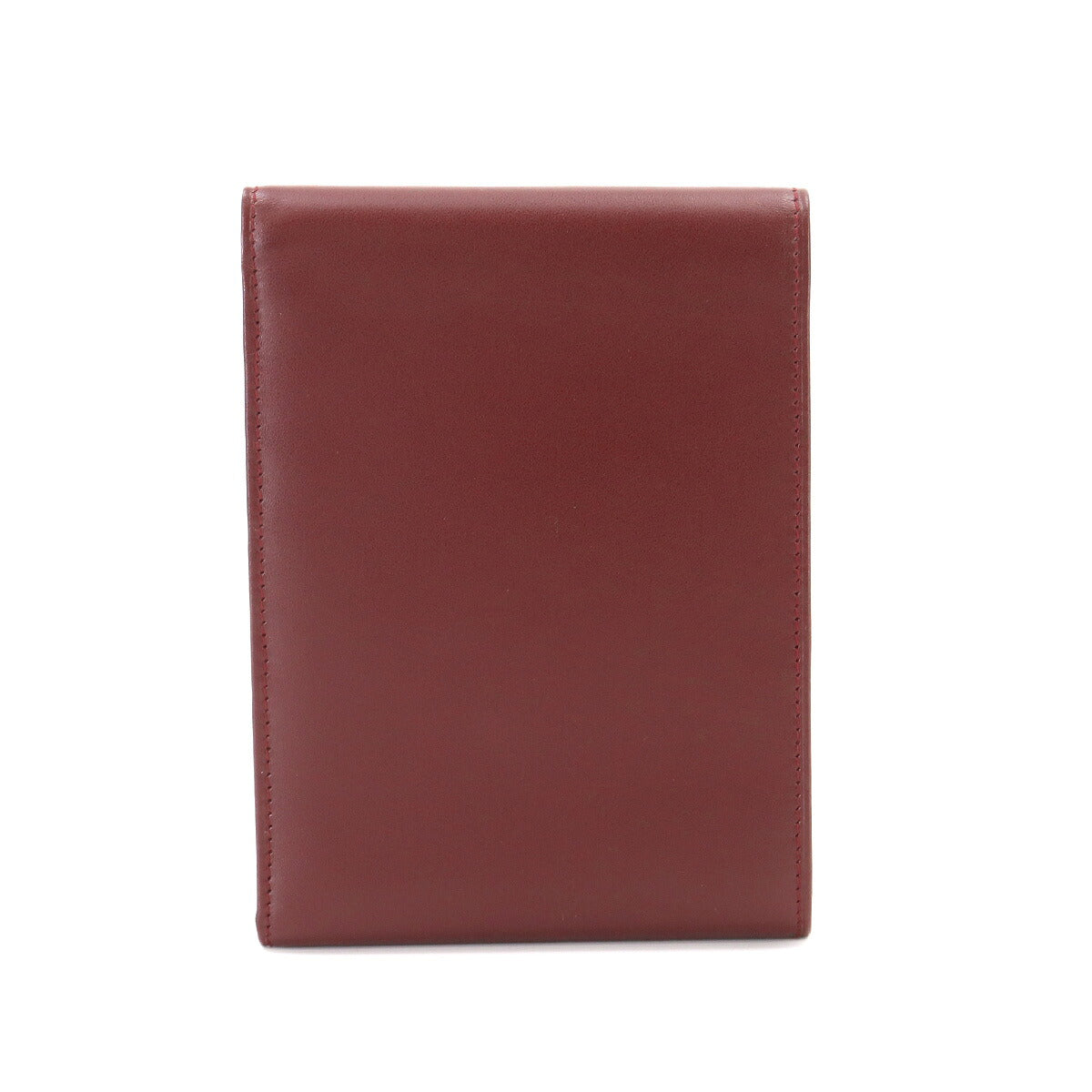 Compact Wallet Leather Bordeaux Purse