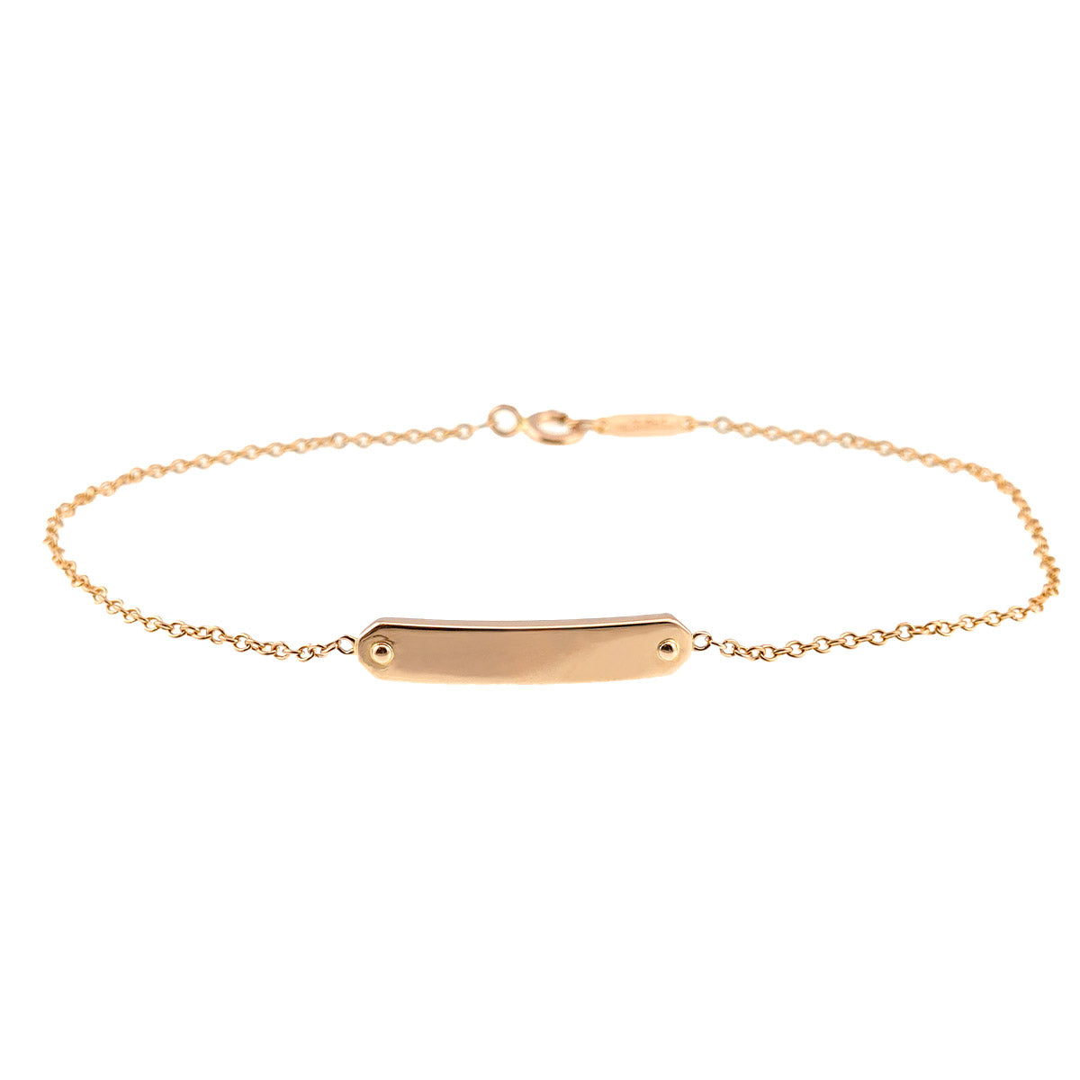 ID plate Bracelet 18K Pink Gold 750