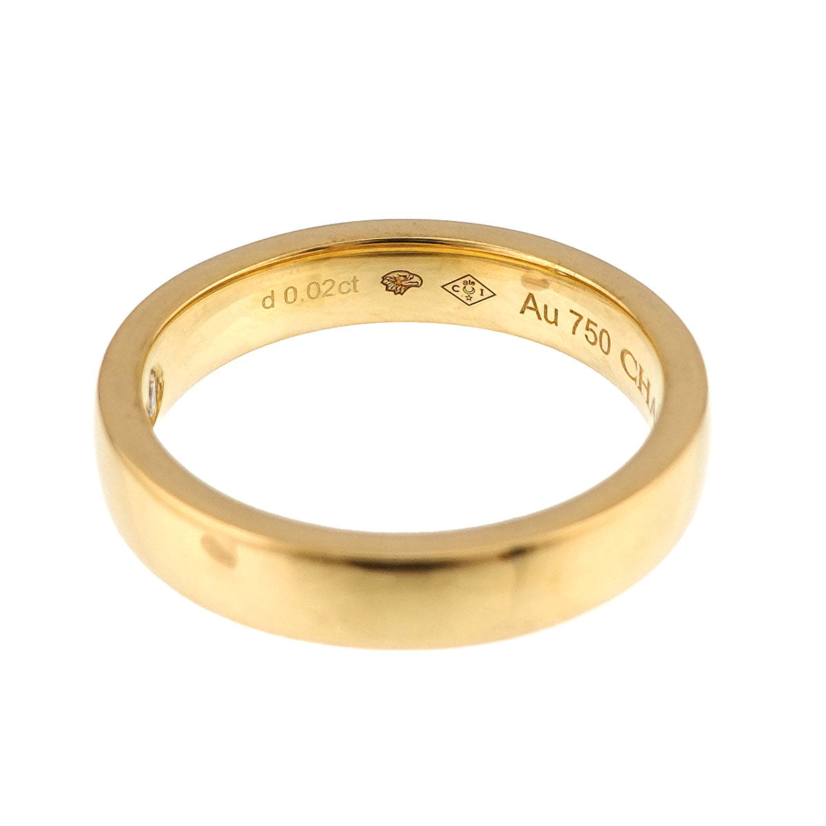 Diamond Ring 18K YG Size48 4.5(US)