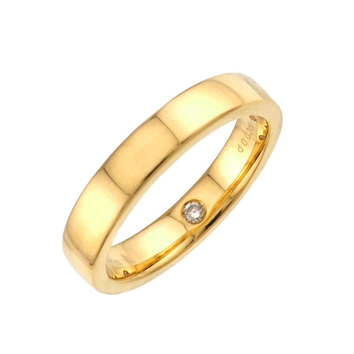 Diamond Ring 18K YG Size48 4.5(US)