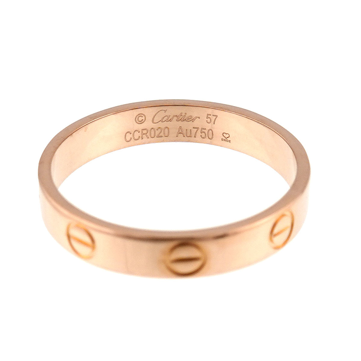 Mini Love Ring 18K Pink Gold 750 size57 7.5-7.75(US)