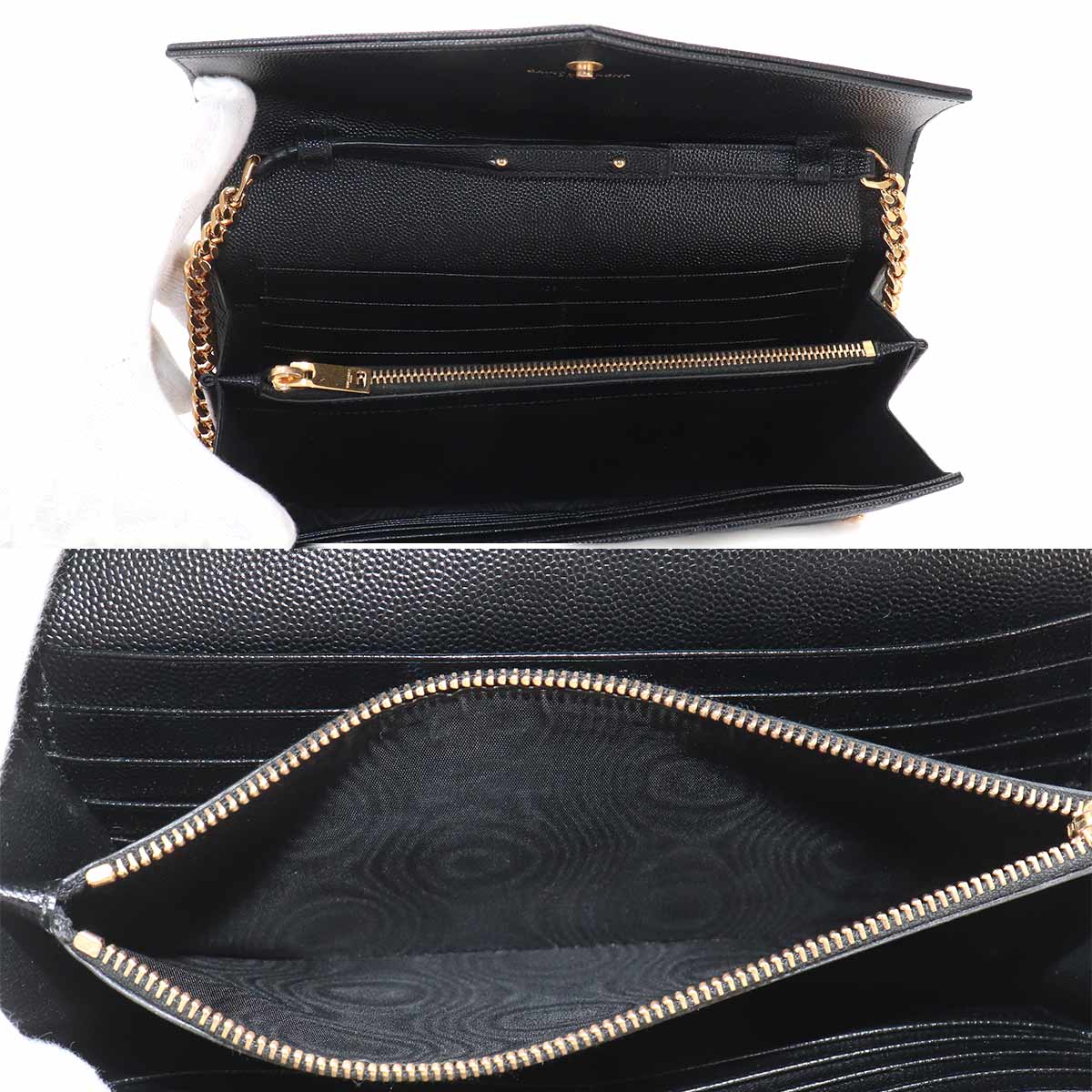Cassandra Chain Wallet Leather Black 377828