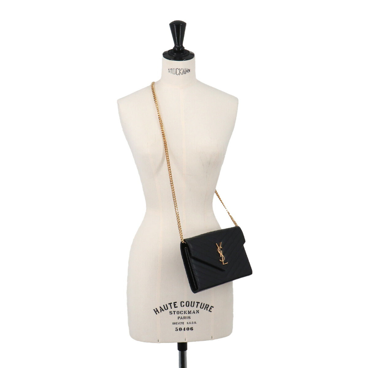 Cassandra Chain Wallet Leather Black 377828