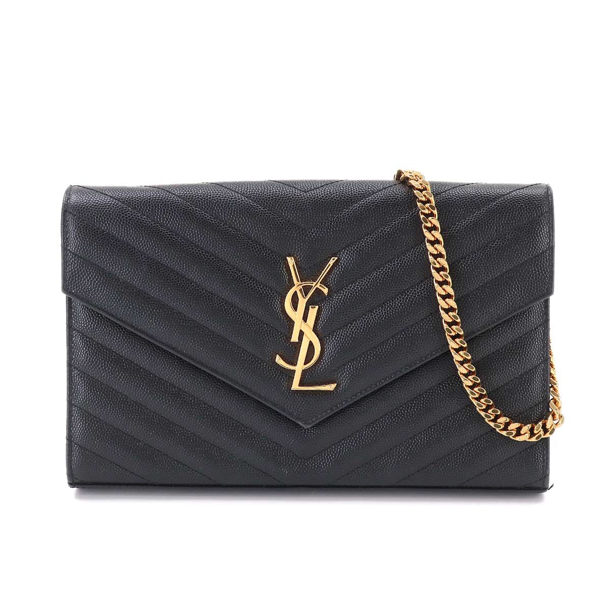 Cassandra Chain Wallet Leather Black 377828
