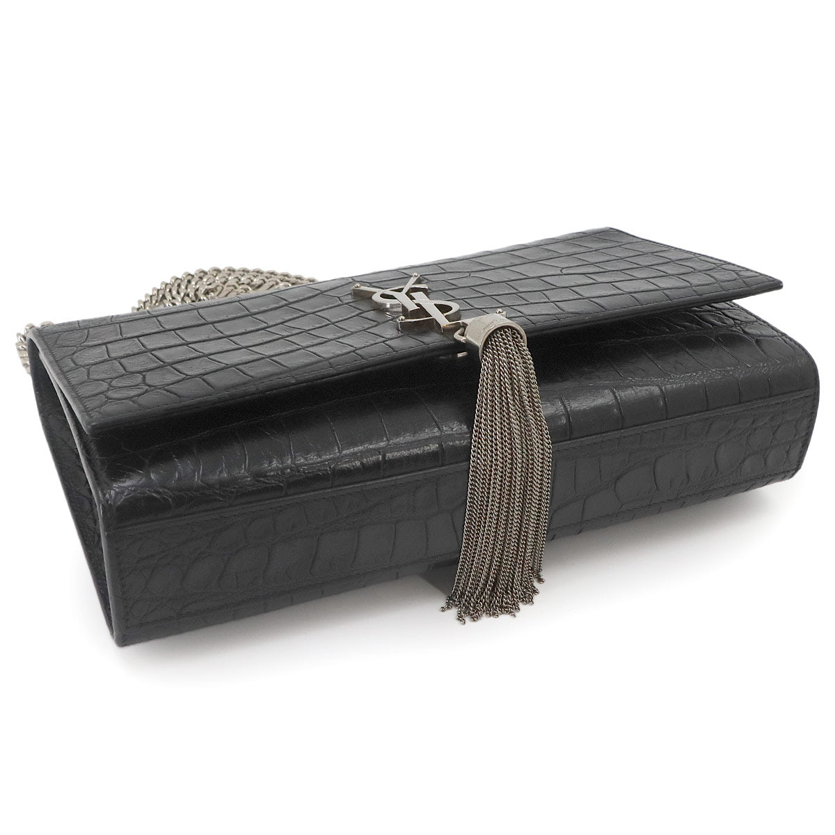 Kate Medium Chain Shoulder Bag Leather Black 354119