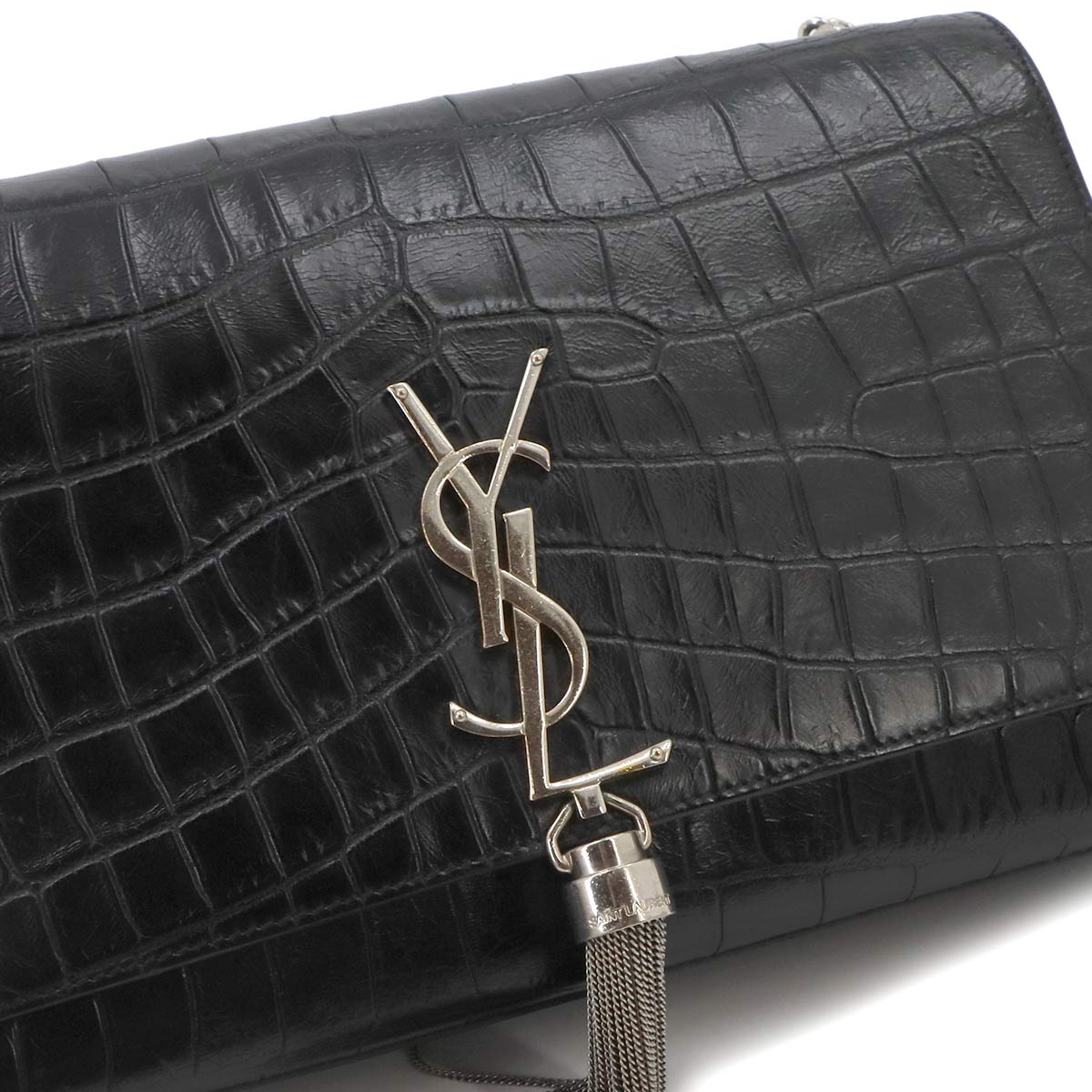 Kate Medium Chain Shoulder Bag Leather Black 354119