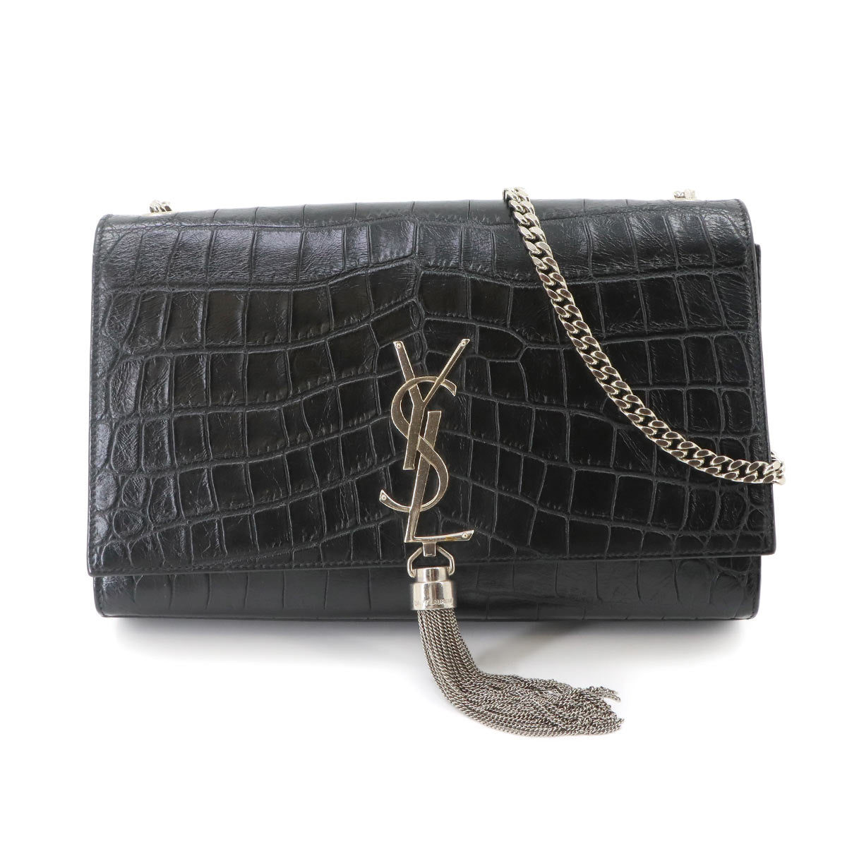 Kate Medium Chain Shoulder Bag Leather Black 354119