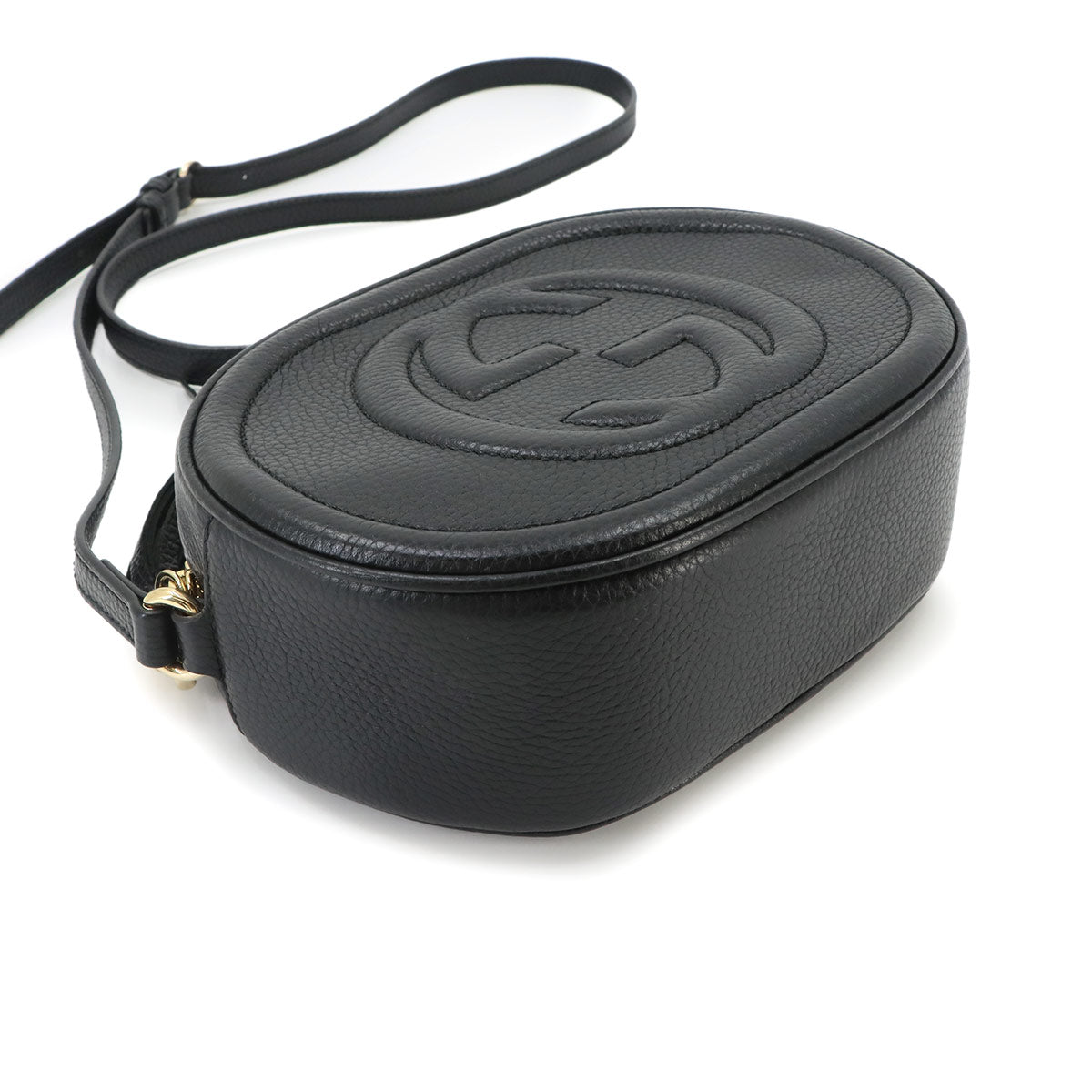 SOHO Shoulder Bag Leather Black 747779 Interlocking G