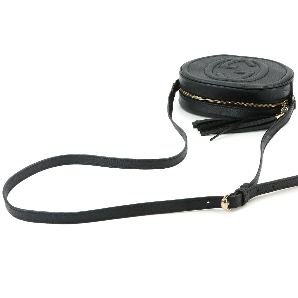SOHO Shoulder Bag Leather Black 747779 Interlocking G