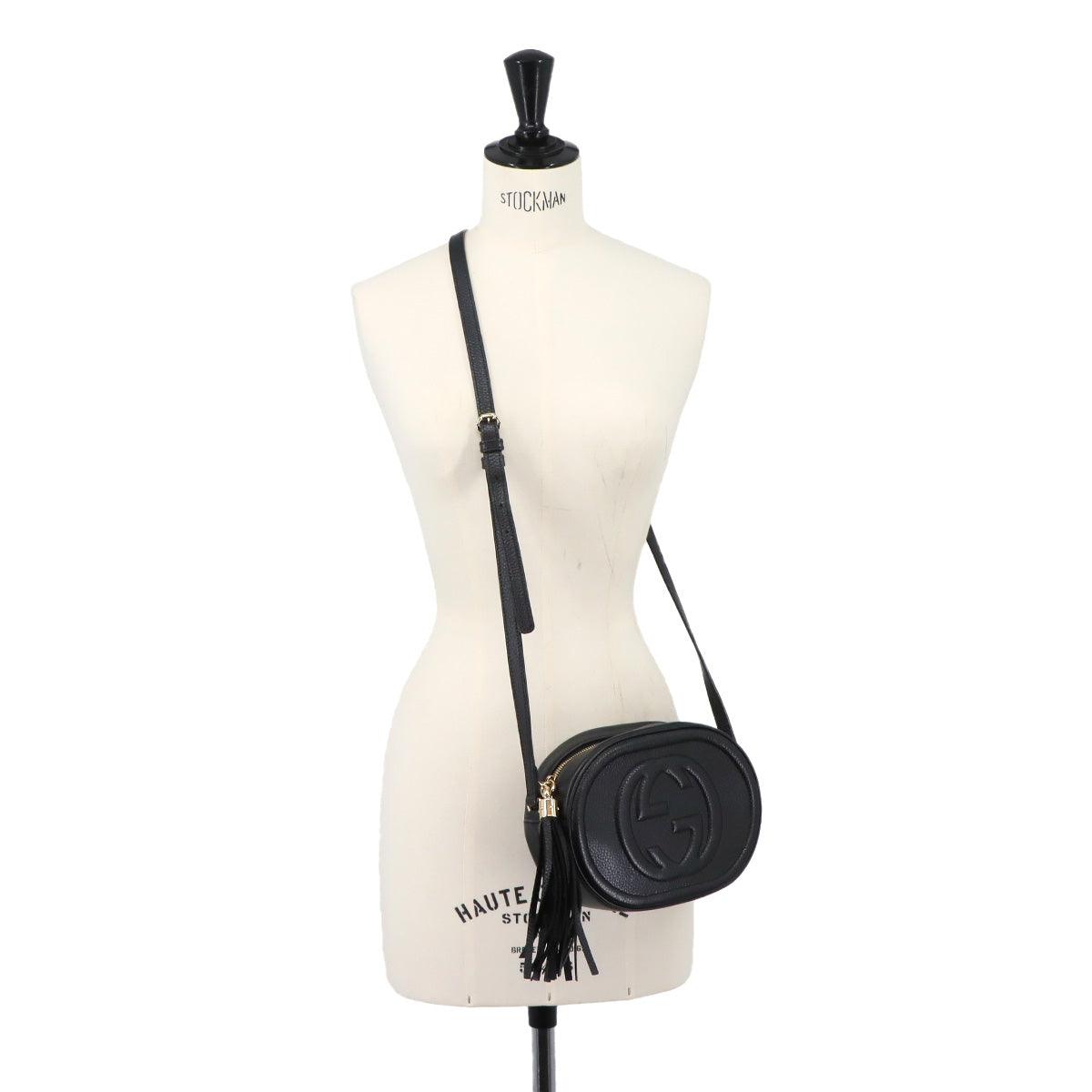 SOHO Shoulder Bag Leather Black 747779 Interlocking G