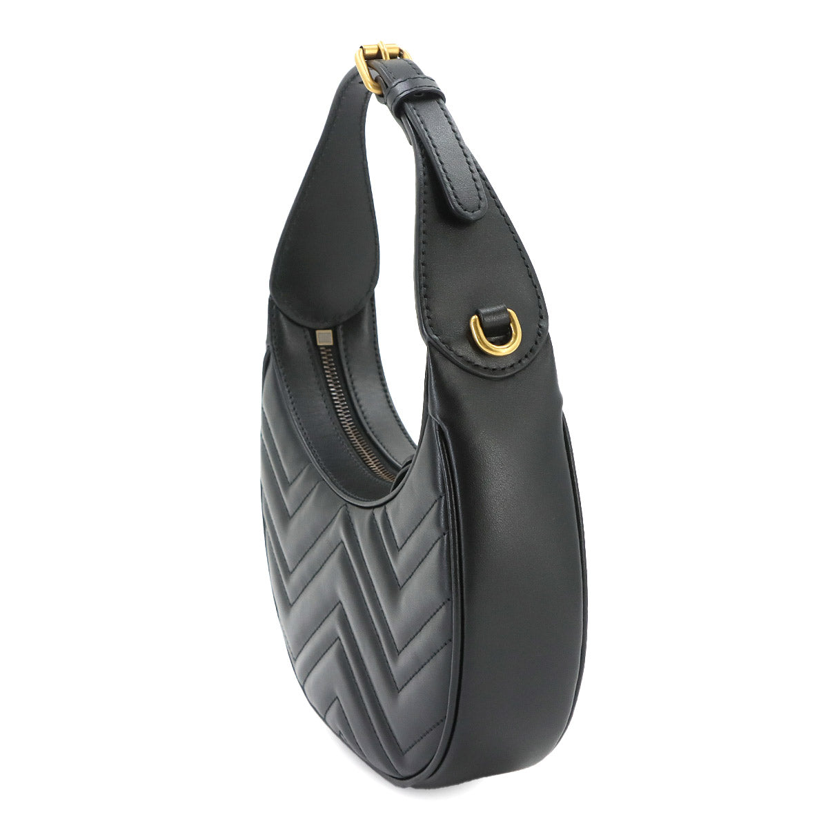 GG Marmont Half Moon Shaped Mini Hand Shoulder Bag Leather 699514