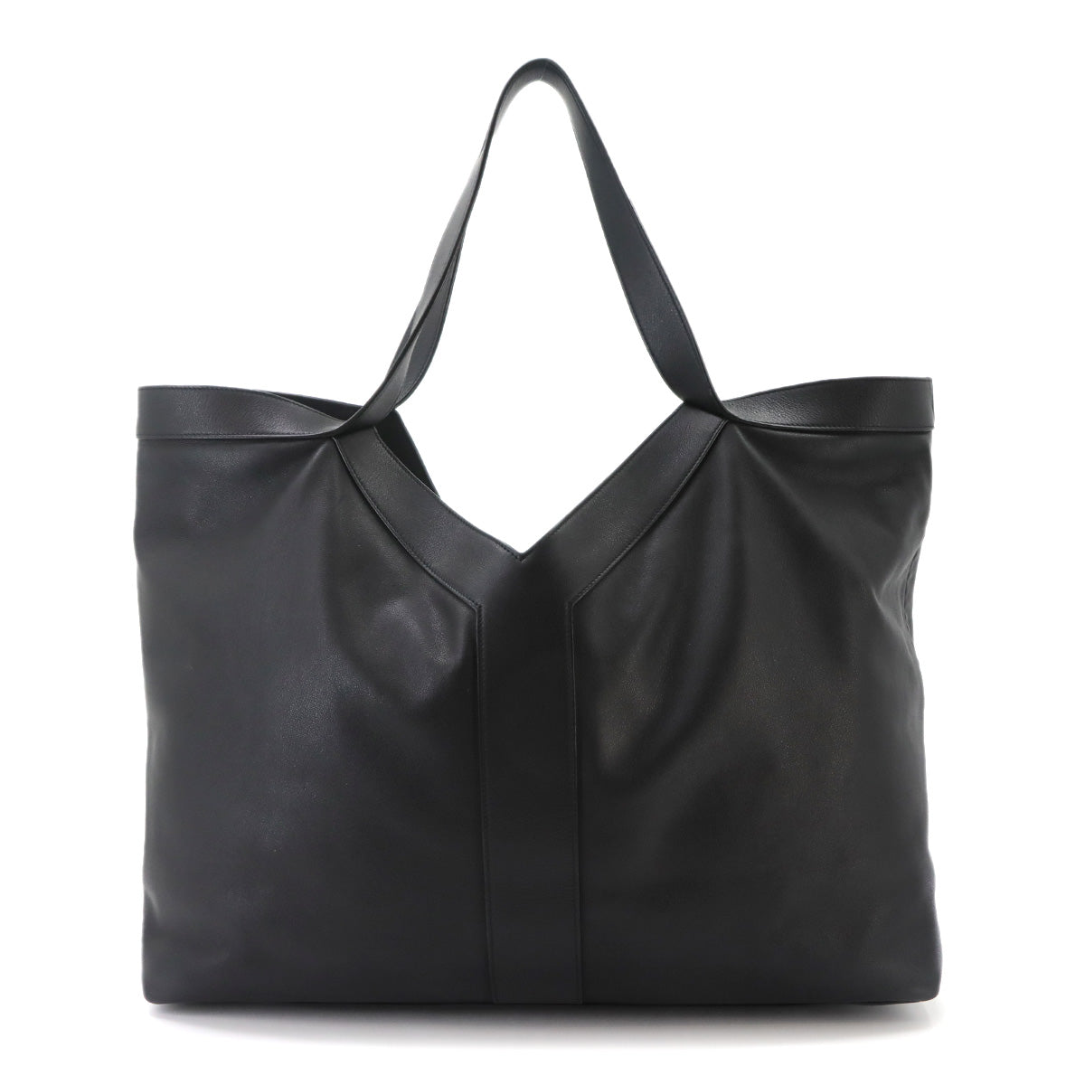 Y Large Tote Bag Leather Black 820672 Purse