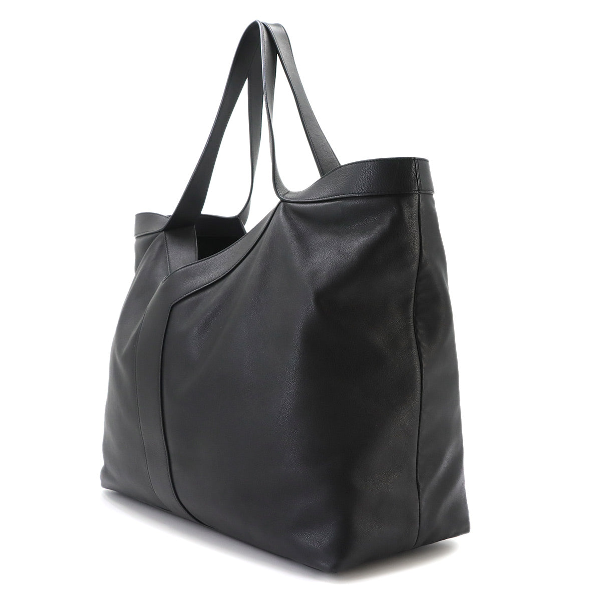 Y Large Tote Bag Leather Black 820672 Purse