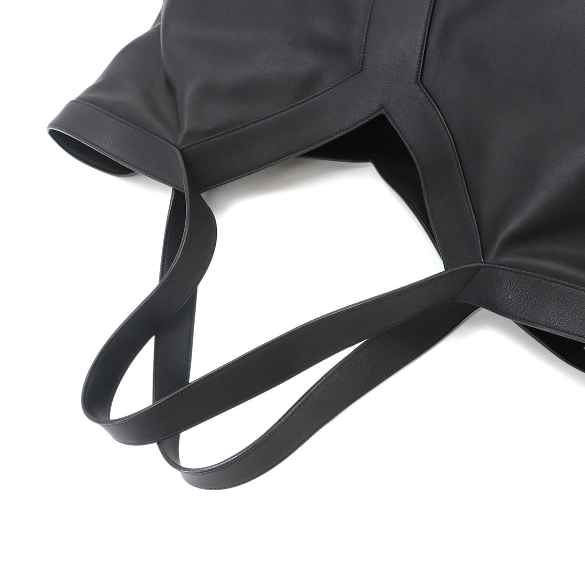 Y Large Tote Bag Leather Black 820672 Purse