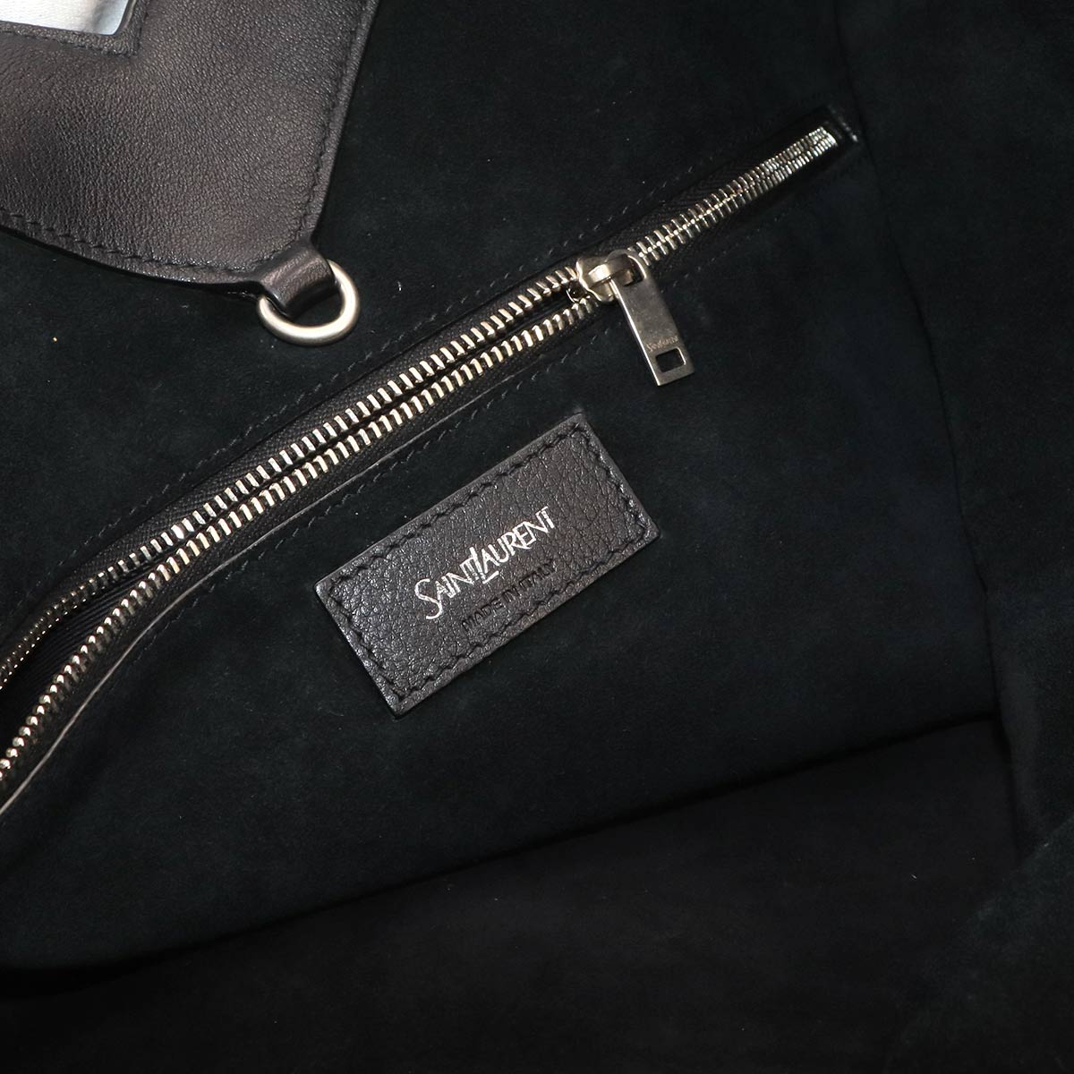 Y Large Tote Bag Leather Black 820672 Purse