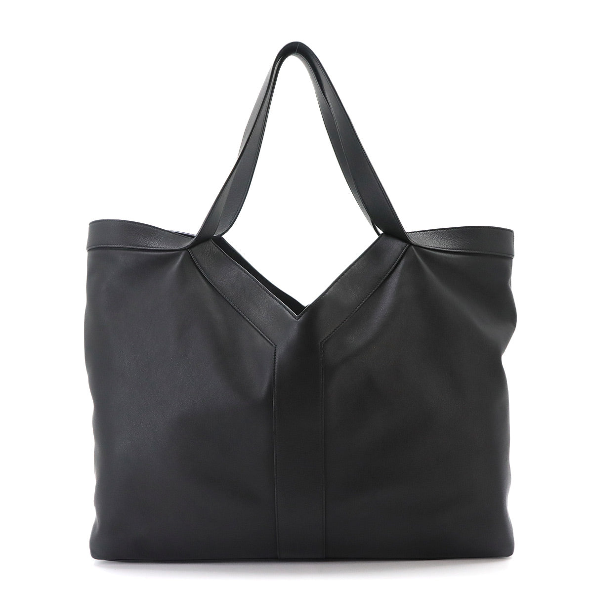 Y Large Tote Bag Leather Black 820672 Purse