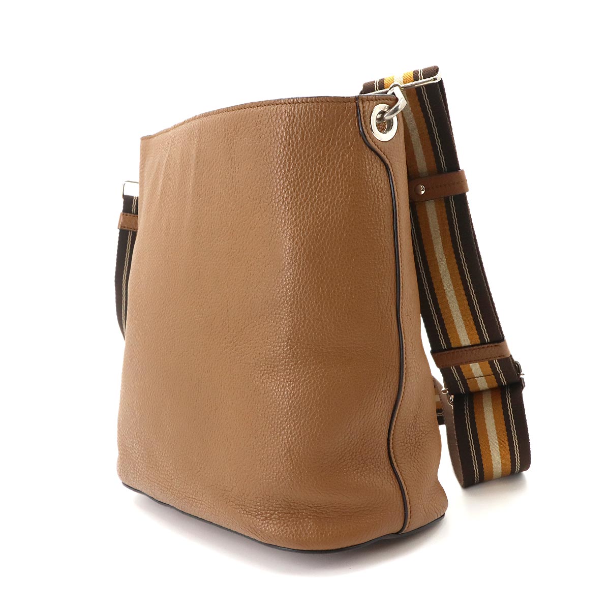 Shoulder Bag Leather Cannella Brown 1BE023 Emboss Logos