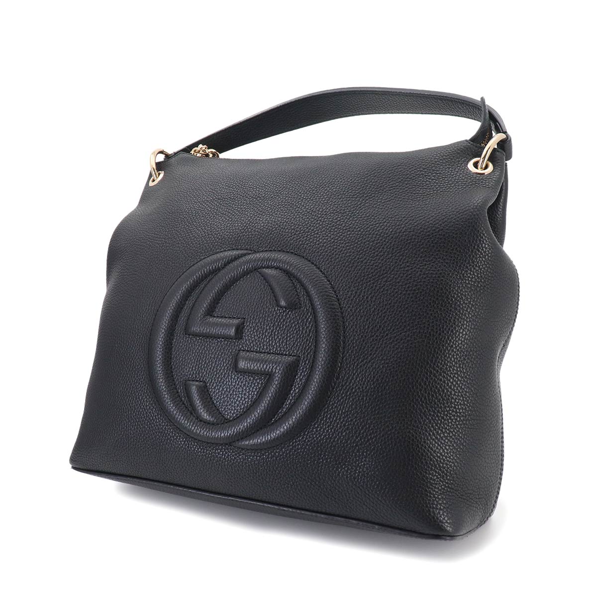 SOHO 2way Shoulder Bag Leather Black 536194 Interlocking G