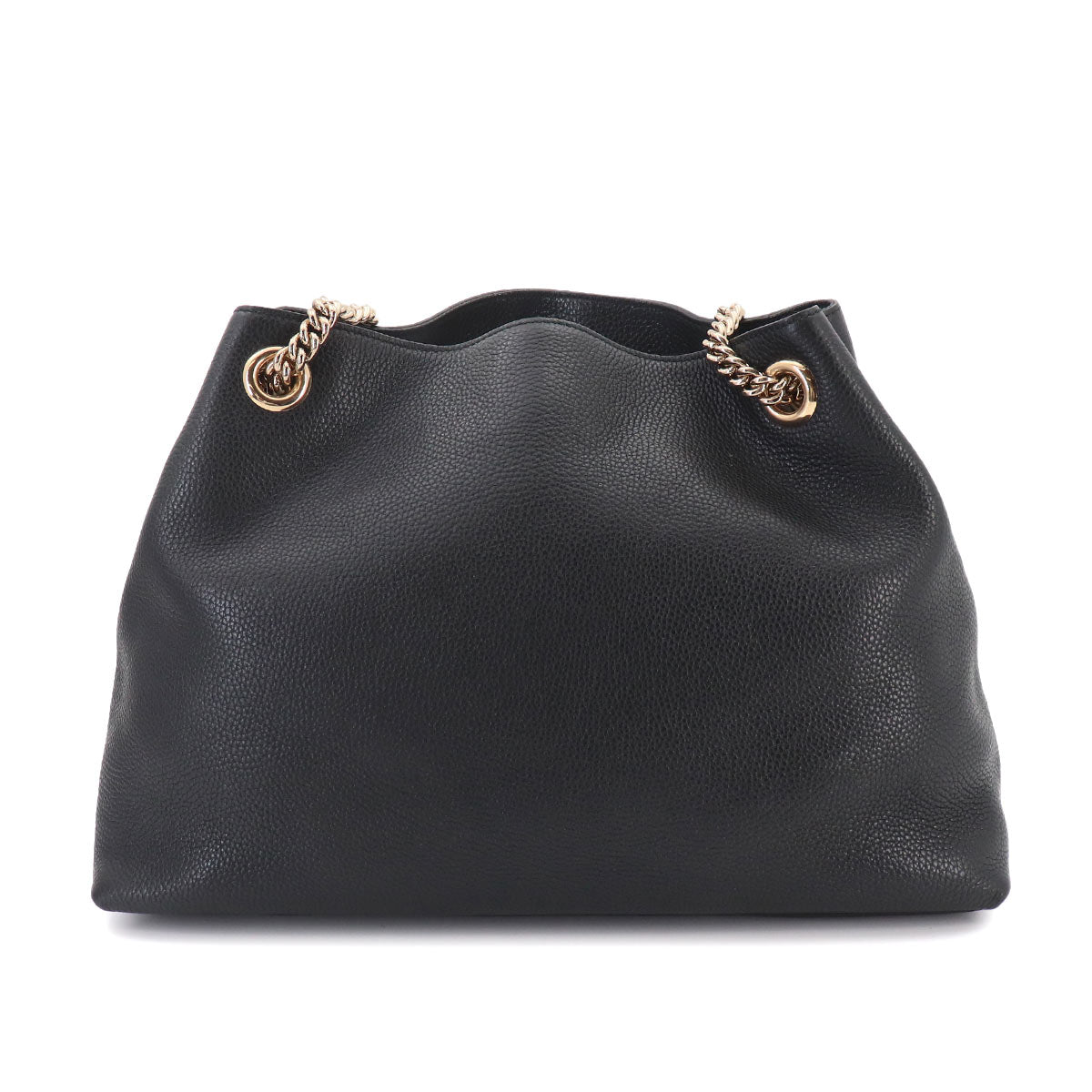 Interlocking G Soho Chain Tote Bag Leather Black 536196 Purse