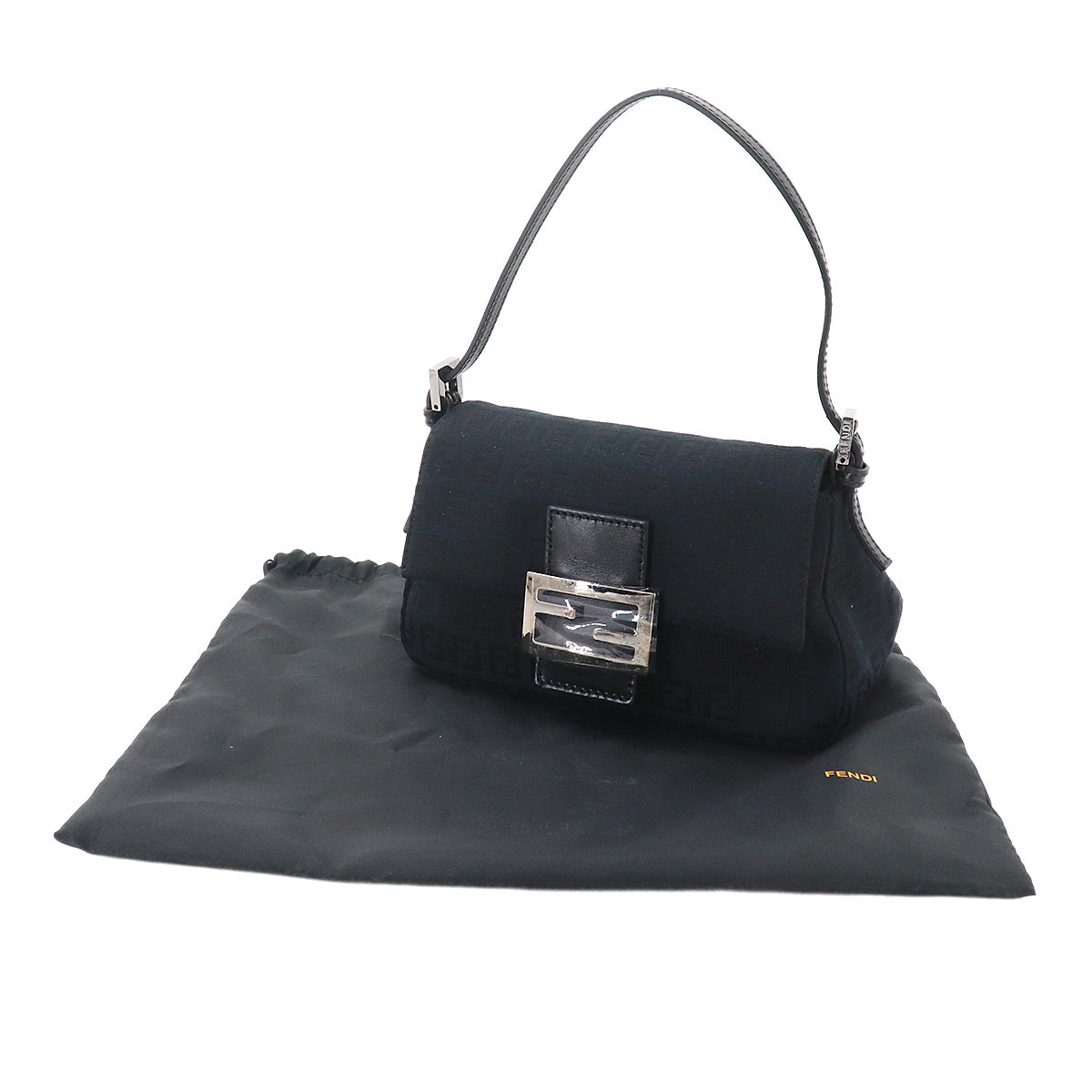 Zucchino Mini Mamma Baguette Shoulder Bag Canvas Black 8BR180