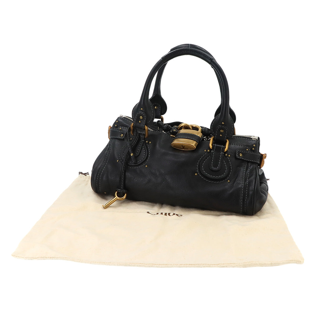 Paddington Hand Bag Leather Black Purse