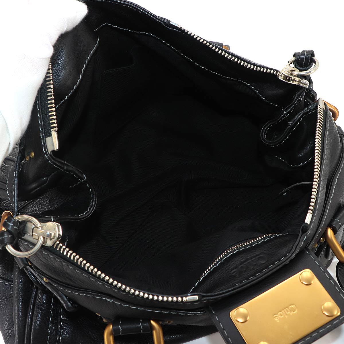 Paddington Hand Bag Leather Black Purse