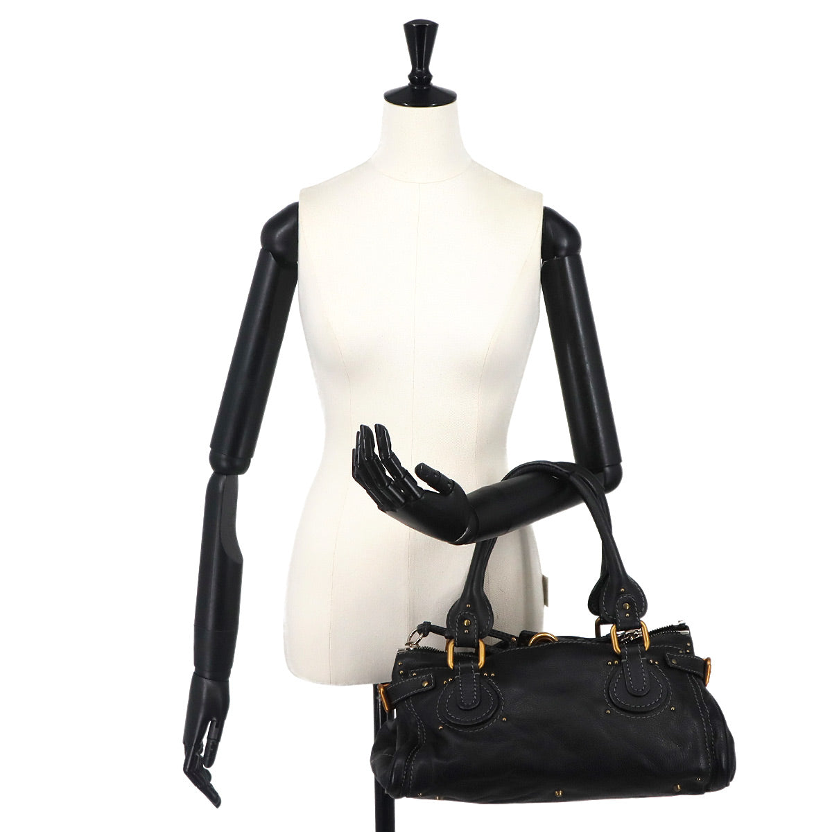 Paddington Hand Bag Leather Black Purse