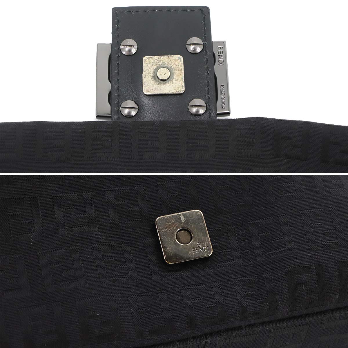 Zucchino Mamma Baguette Shoulder Bag Canvas Black 8BR001
