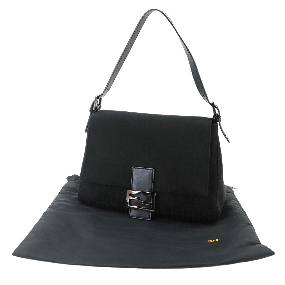 Zucchino Mamma Baguette Shoulder Bag Canvas Black 8BR001