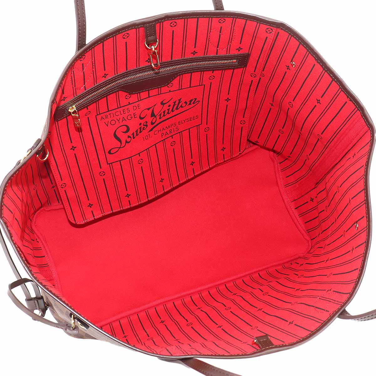 Damier Neverfull GM Tote Bag Ebene Cerise N51106 Purse