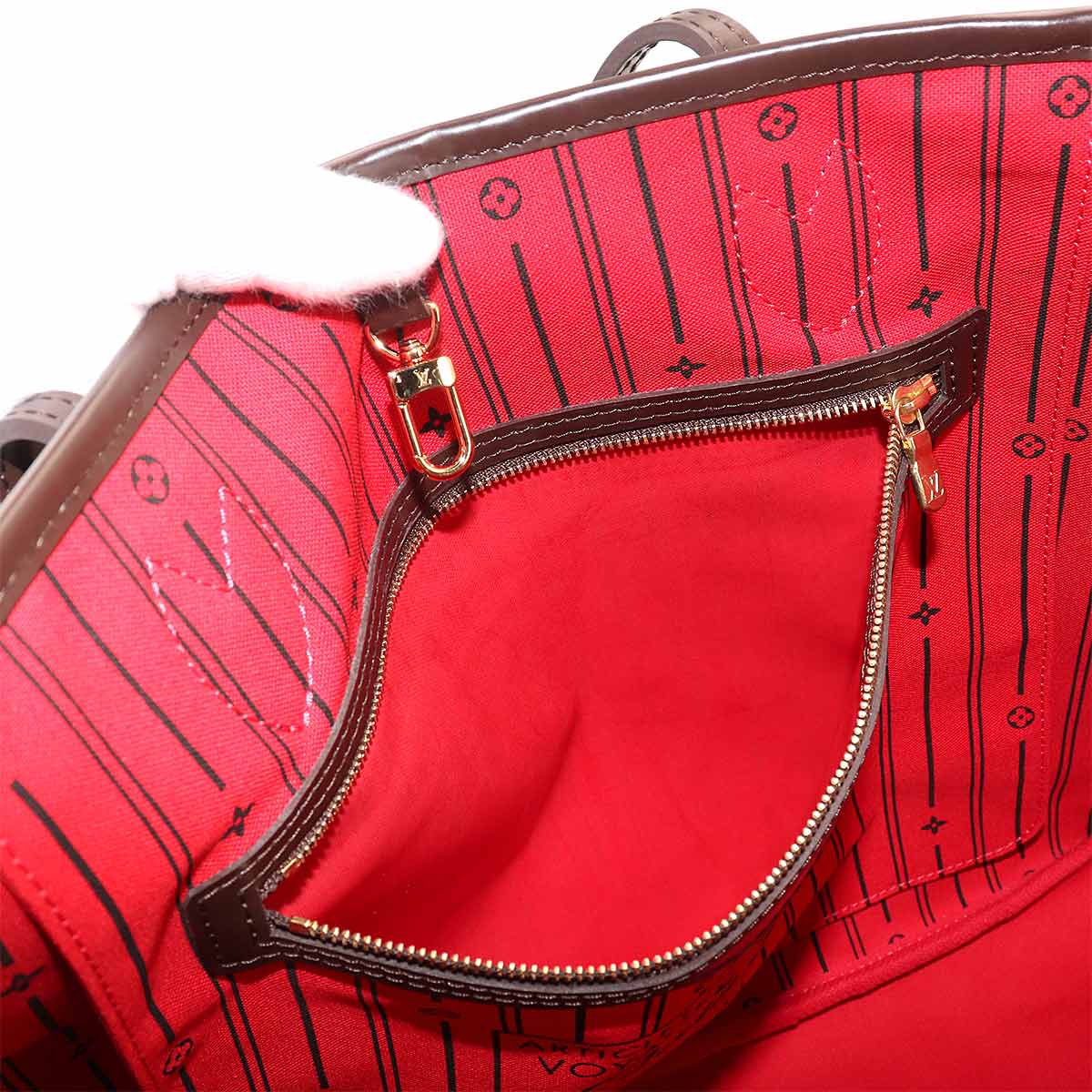 Damier Neverfull GM Tote Bag Ebene Cerise N51106 Purse