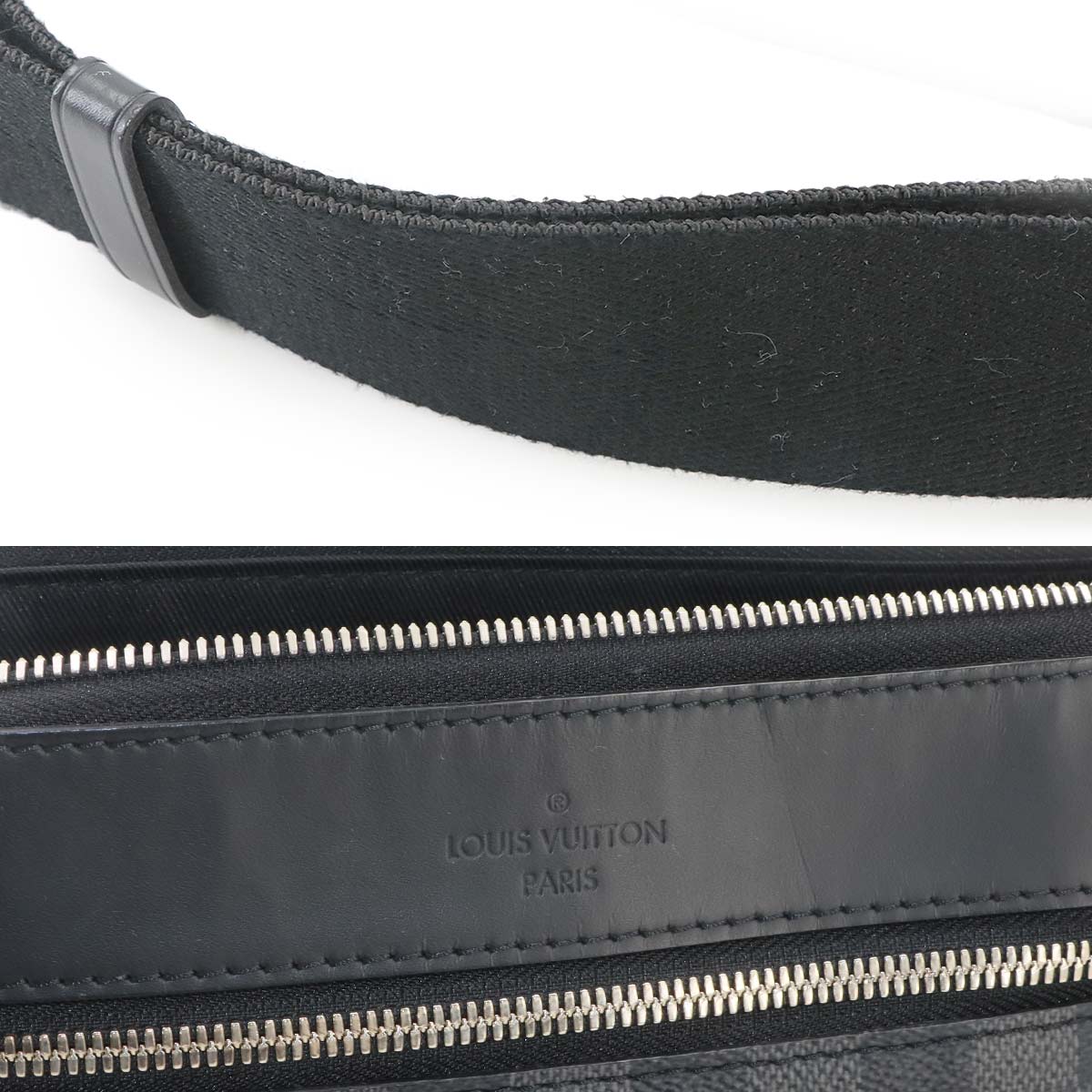 Damier Graphite Mick PM NM Shoulder Bag Black Grey N40003