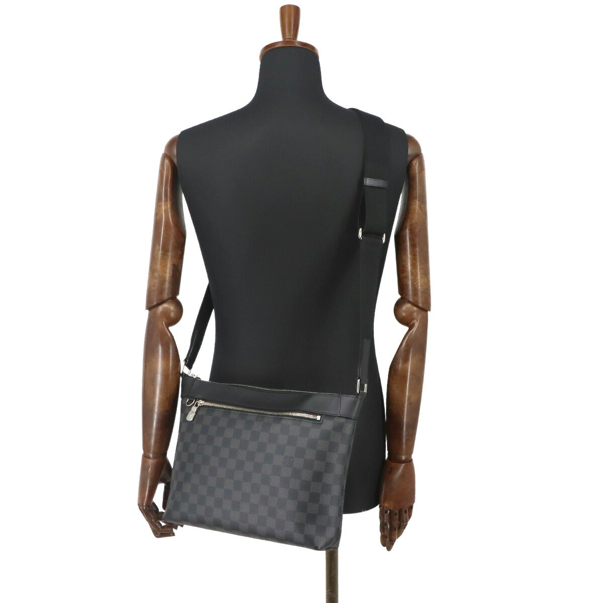 Damier Graphite Mick PM NM Shoulder Bag Black Grey N40003