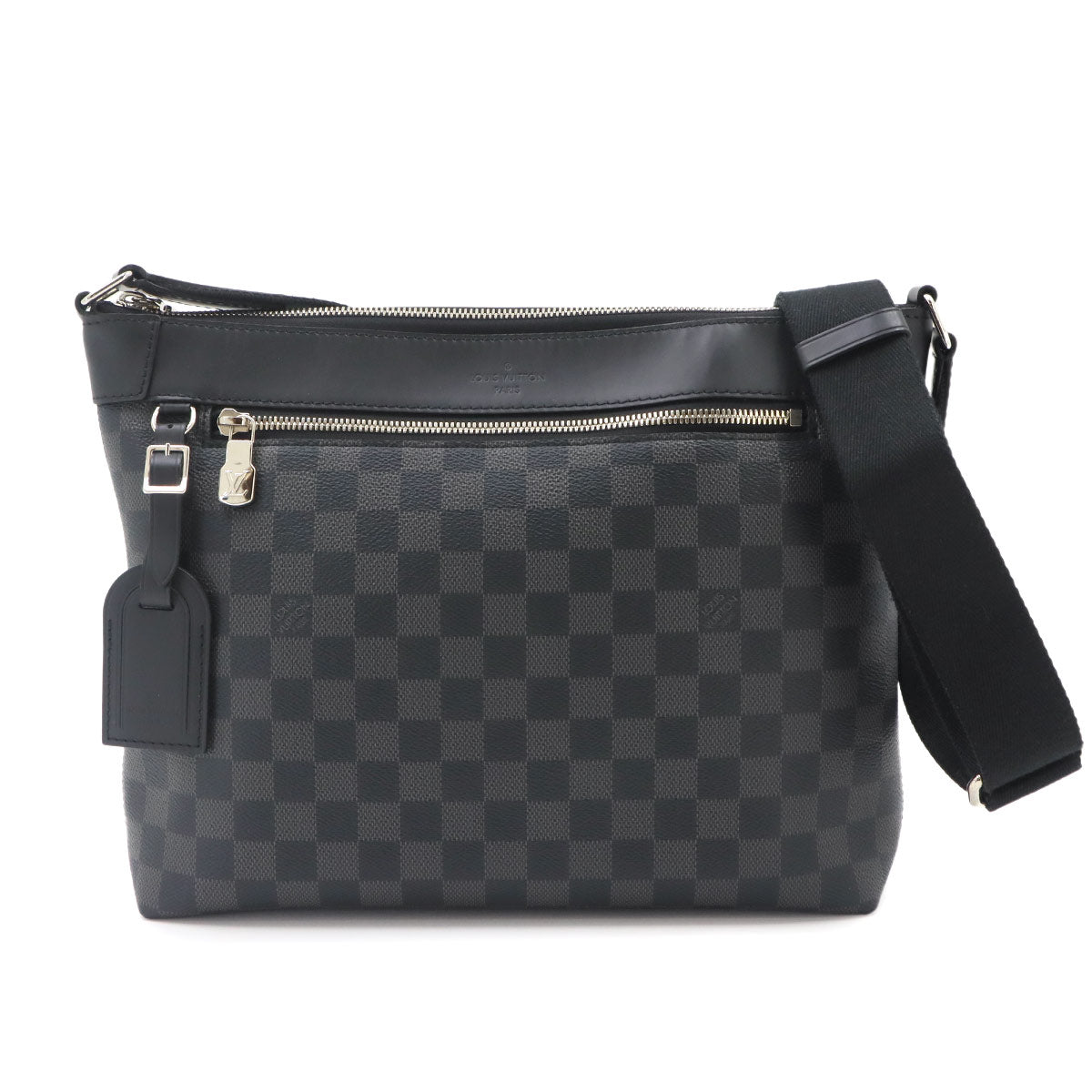 Damier Graphite Mick PM NM Shoulder Bag Black Grey N40003