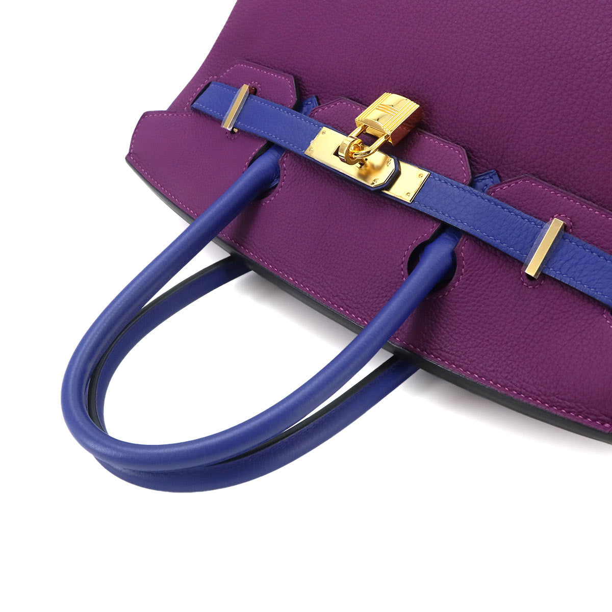 Birkin 30 Hand Bag Togo Anemone Blue Electrique Bicocor
