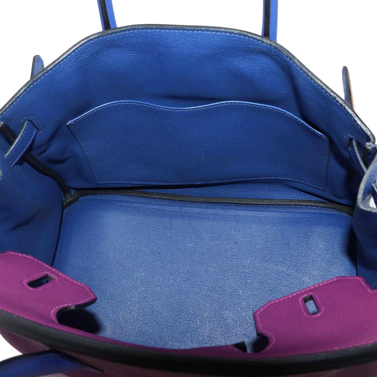 Birkin 30 Hand Bag Togo Anemone Blue Electrique Bicocor