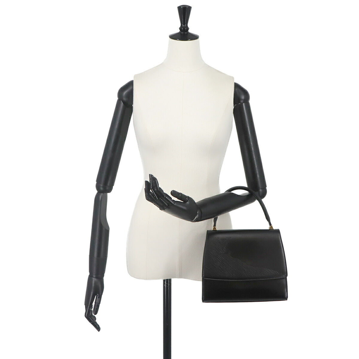 Egee Opera Athens Hand Bag Leather Noir M63902 Vintage