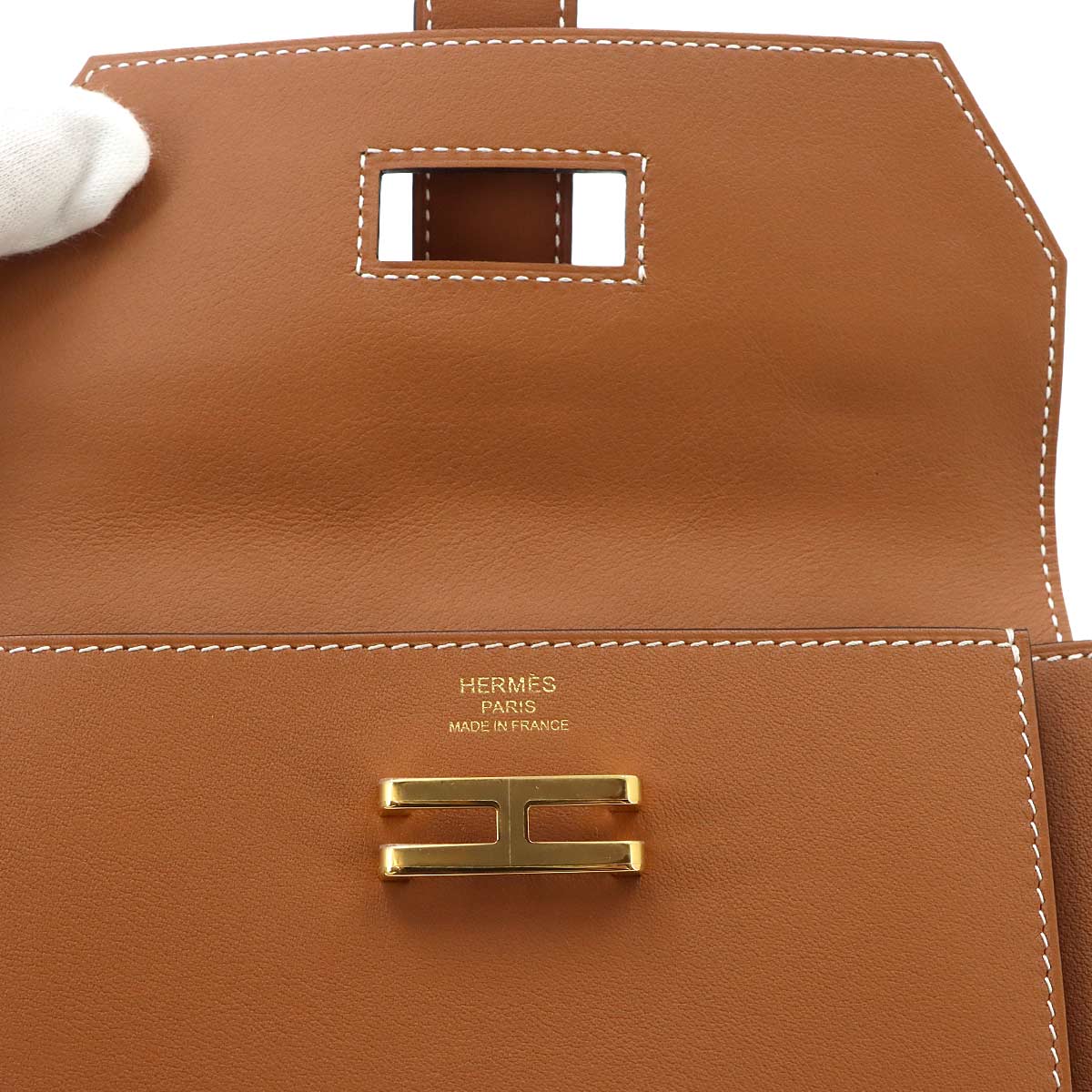 Elan pocket 24 Belt Waist porch Crossbody Bag Swift Gold XS