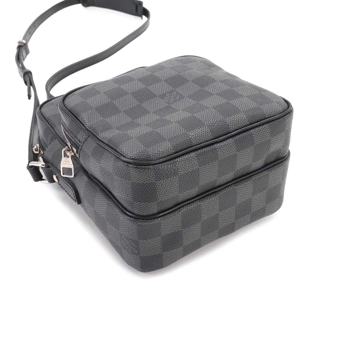 Damier Graphite Rem Shoulder Bag Black Gray N41446 Purse