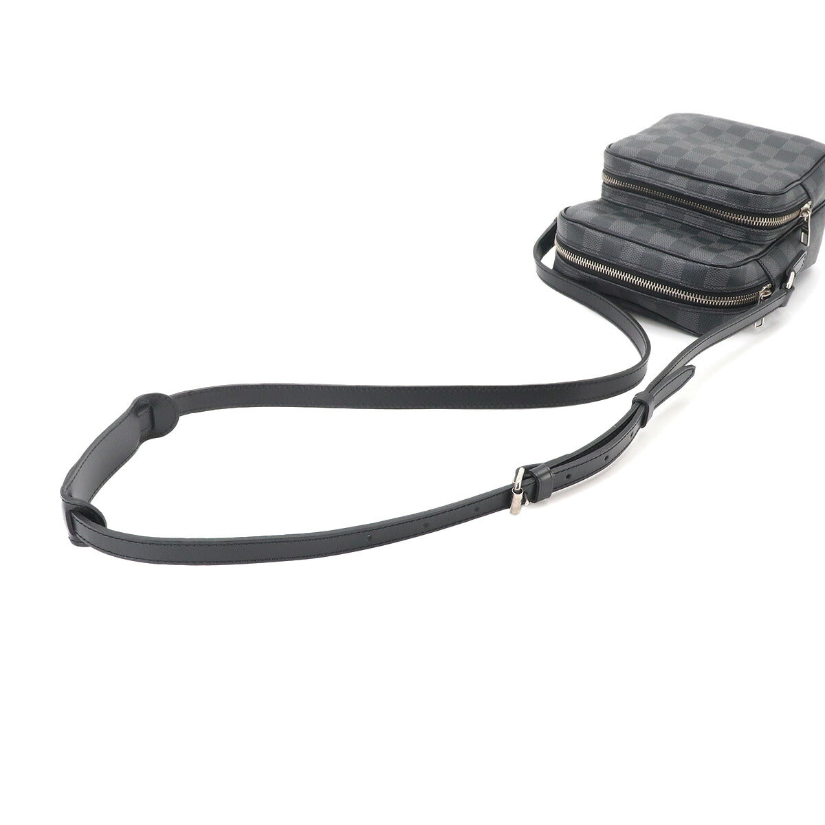Damier Graphite Rem Shoulder Bag Black Gray N41446 Purse