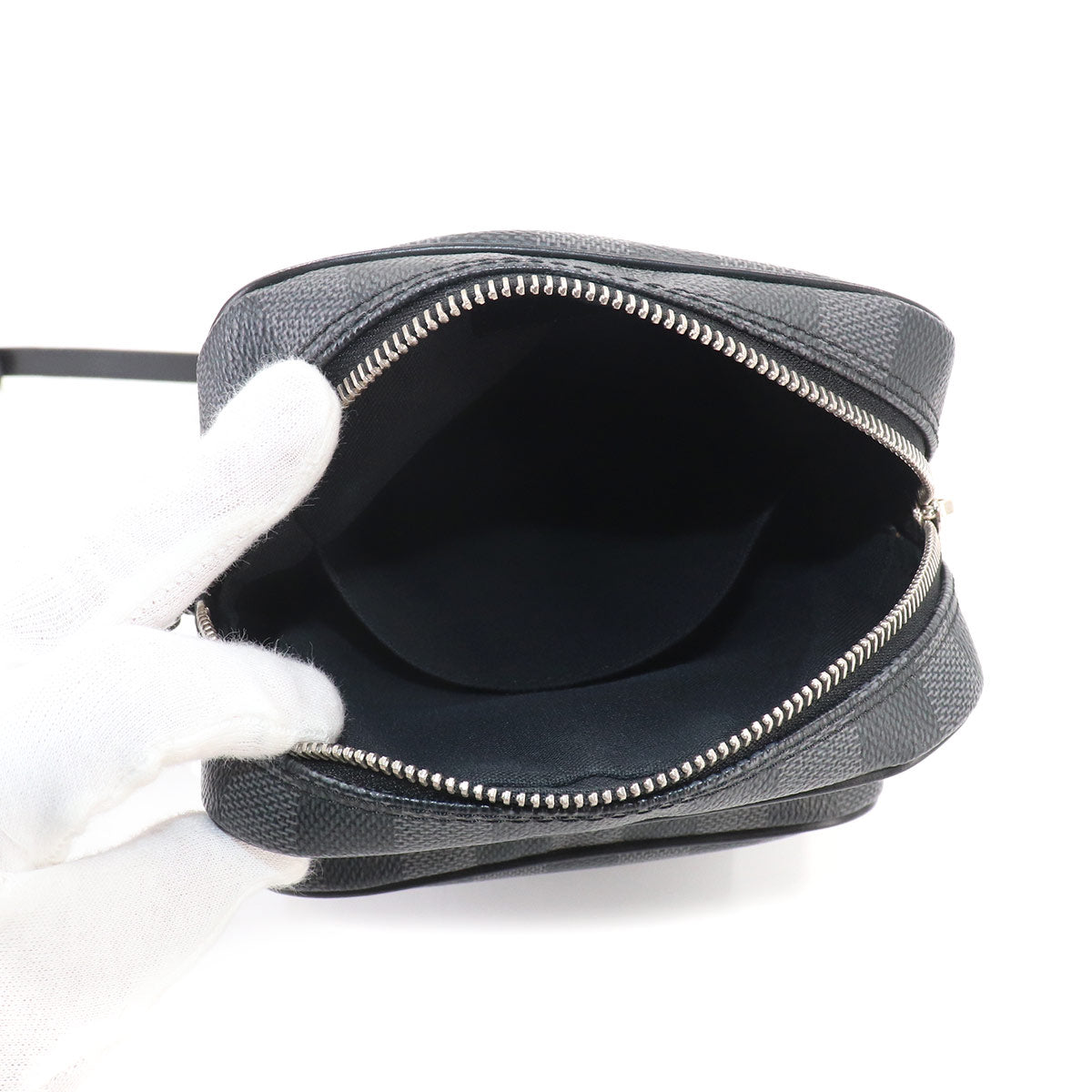 Damier Graphite Rem Shoulder Bag Black Gray N41446 Purse