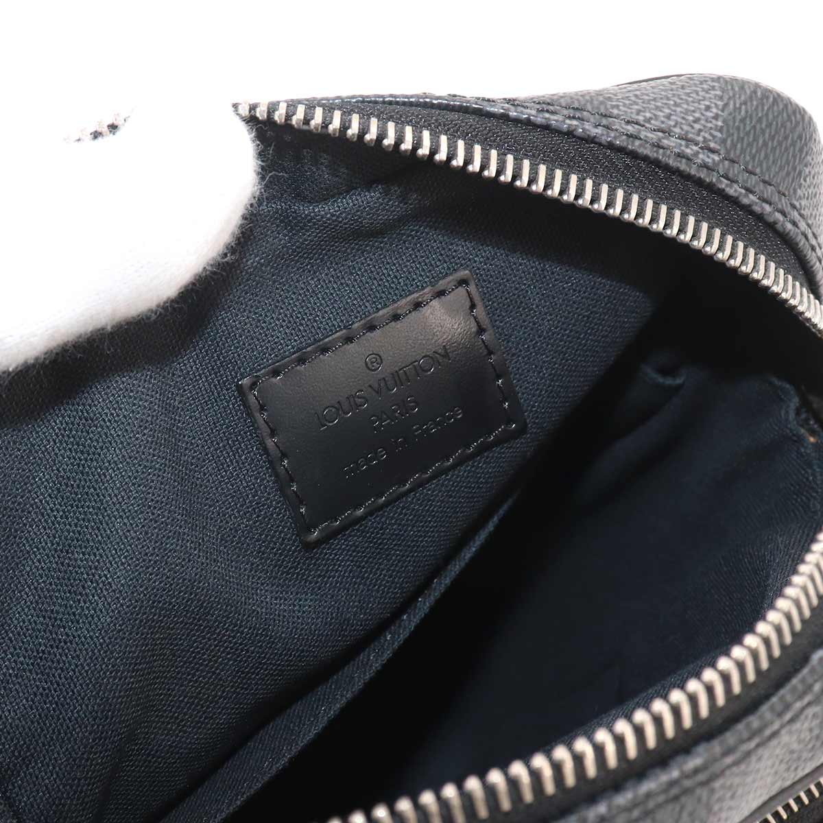 Damier Graphite Rem Shoulder Bag Black Gray N41446 Purse