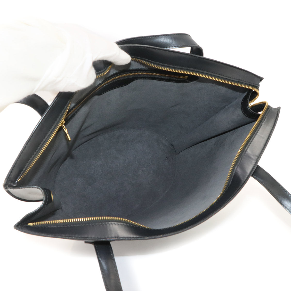 Epi Saint Jacques Shopping Tote Bag Leather Noir M52262