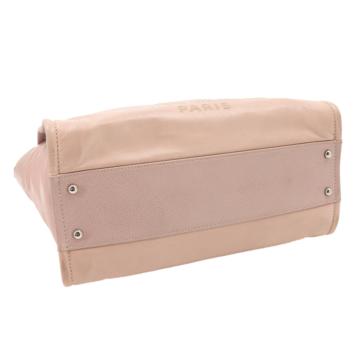 Deauville Chain Tote Bag Leather Pink A93257 Purse