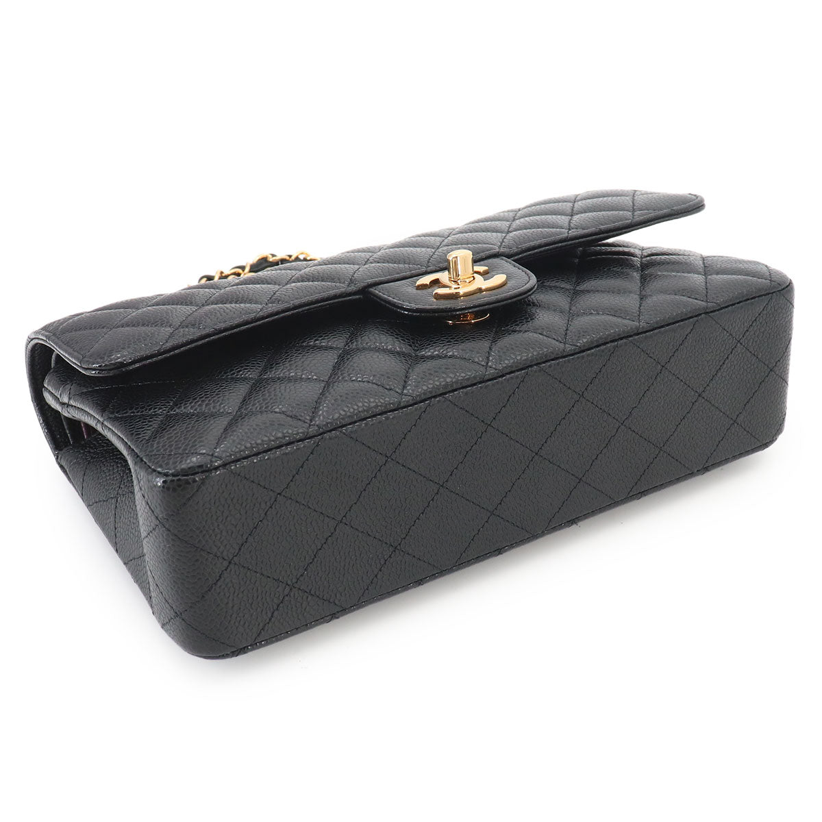 Matelasse 25 Chain Shoulder Bag Leather Black A01112 11.12