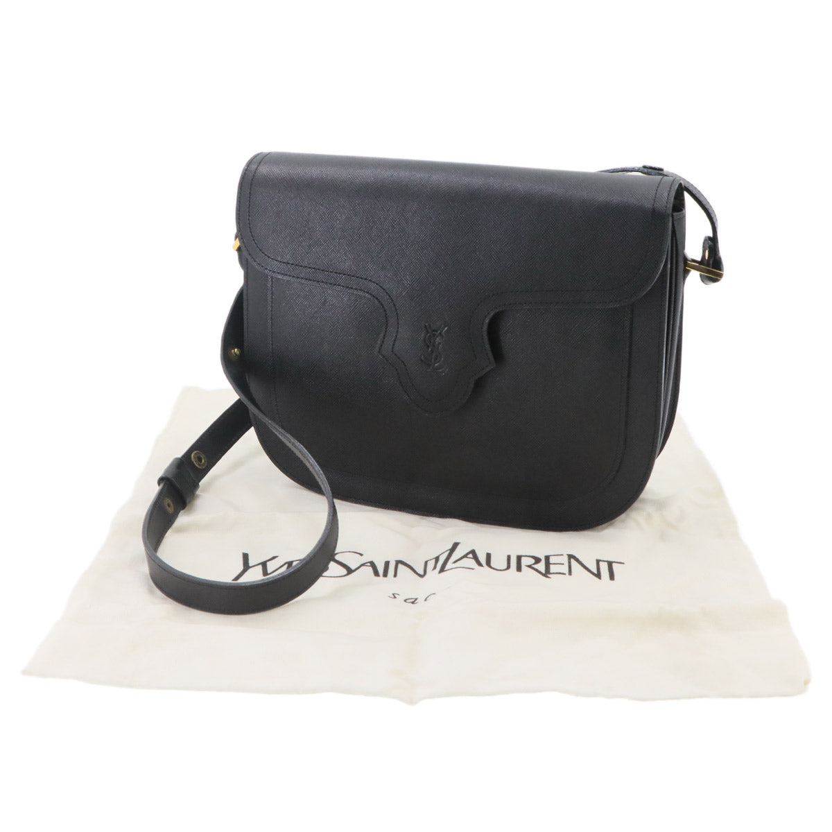 Shoulder Bag Leather Black Purse