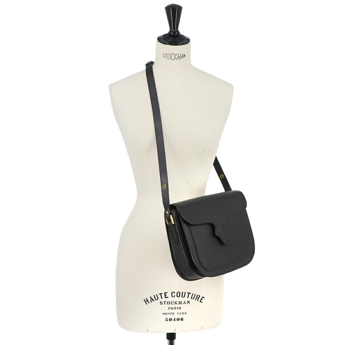 Shoulder Bag Leather Black Purse