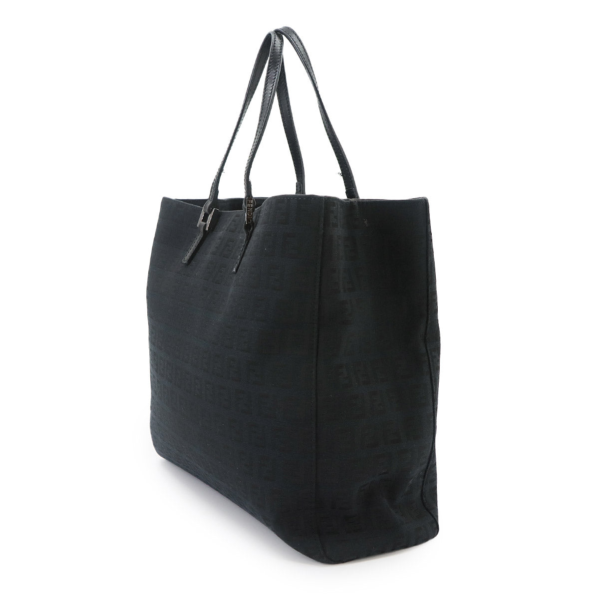 Zucchino Tote Bag Canvas Leather Black 8BH133 Purse