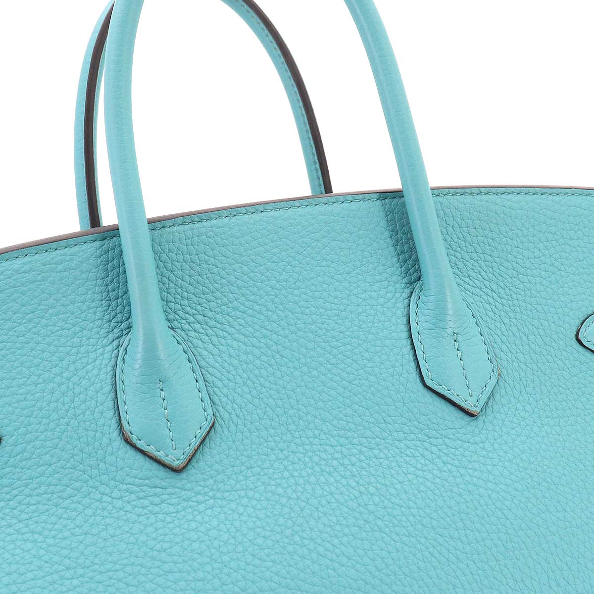 Birkin 35 Taurillon Clemence Blue Saint Cyr Purse